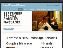 Tablet Screenshot of mountpleasantmassage.com